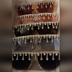 Women Round Oversize Rhinestone Crystal